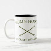Robin Hood von locksley Zweifarbige Tasse (Links)