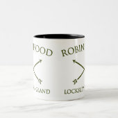 Robin Hood von locksley Zweifarbige Tasse (Mittel)
