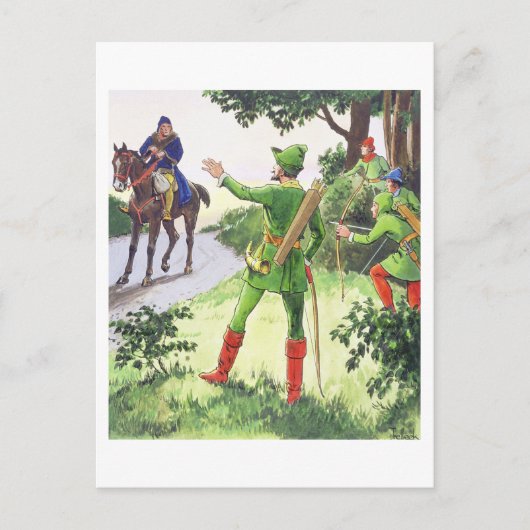 Robin Hood, von 'Pieps in the Past', veröffentlich Postkarte (Vorderseite)
