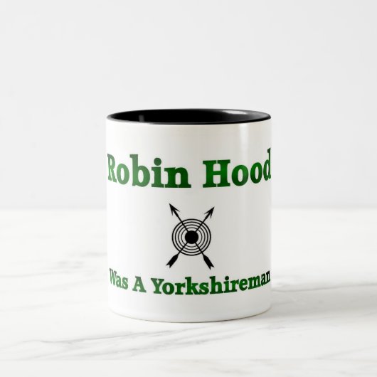 Robin Hood war Yorkshireman Zweifarbige Tasse (Mittel)