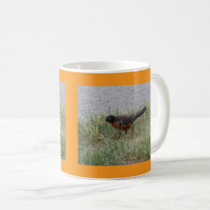 Robin im Gras Becher Kaffeetasse