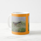 Robin im Gras Becher Kaffeetasse (Vorderseite Links)