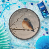 Robin im Schnee Pappteller (Party)