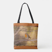 Robin im Wald Tasche (Rückseite)