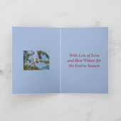 Robin in a Hawthorn Tree Weihnachtskarte für Onkel Karte (Innenseite)