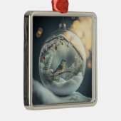 Robin in Globe Ornament (Rechts)