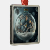 Robin in Globe Ornament Aus Metall (Rechts)