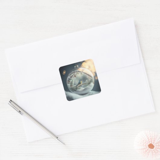 Robin in Globe Stickers (Umschlag)