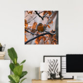 Robin in Hecken Poster (Heimbüro)