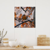 Robin in Hecken Poster (Küche)