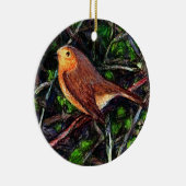 Robin in Hedge Keramikornament (Rechts)