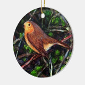 Robin in Hedge Keramikornament (Links)