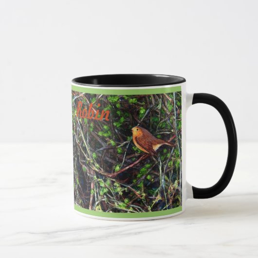 Robin in Hedge Tasse (Rechts)