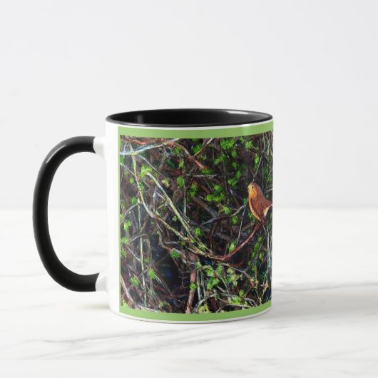 Robin in Hedge Tasse (Links)