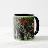 Robin in Hedge Tasse (VorderseiteRechts)