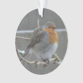 Robin in Snow Ornament (Vorderseite)