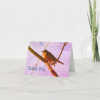 Robin in Snow Wildlife Nature Art Danke Karte