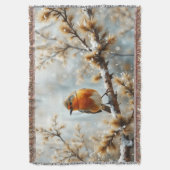 Robin in the snow decke (Vorderseite Vertikal)
