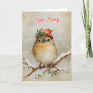 Robin in the Snow Holiday Card Feiertagskarte