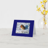 Robin in the Snow Note Cards Karte (Gelbe Blume)