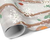Robin in the Snow Wrapping Paper Geschenkpapier (Rolleneckpunkt)