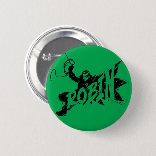 Robin Ink Brush Name Button (Vorne & Hinten)