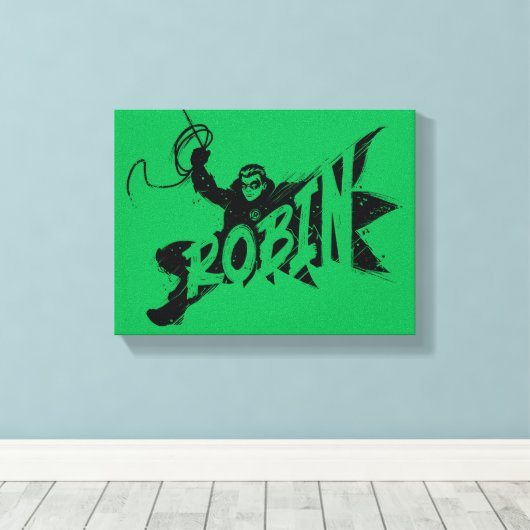 Robin Ink Brush Name Leinwanddruck (Insitu (Holzboden))