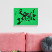 Robin Ink Brush Name Leinwanddruck (Insitu (Wohnzimmer))