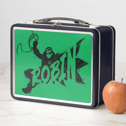 Robin Ink Brush Name Metall Brotdose (Beispiel)