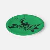 Robin Ink Brush Name Pappteller (Schrägansicht)