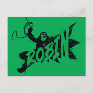 Robin Ink Brush Name Postkarte
