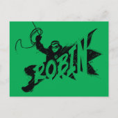 Robin Ink Brush Name Postkarte (Vorderseite)