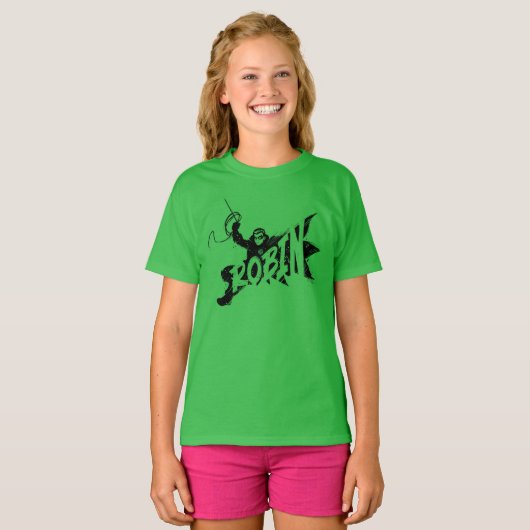 Robin Ink Brush Name T-Shirt (Vorne ganz)