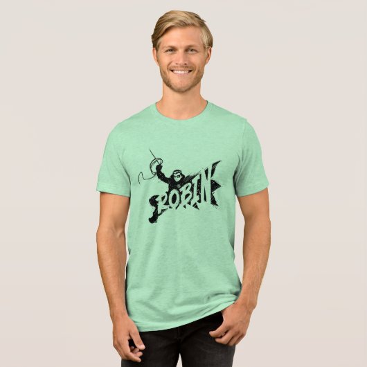 Robin Ink Brush Name Tri-Blend Shirt (Vorderseite voll)