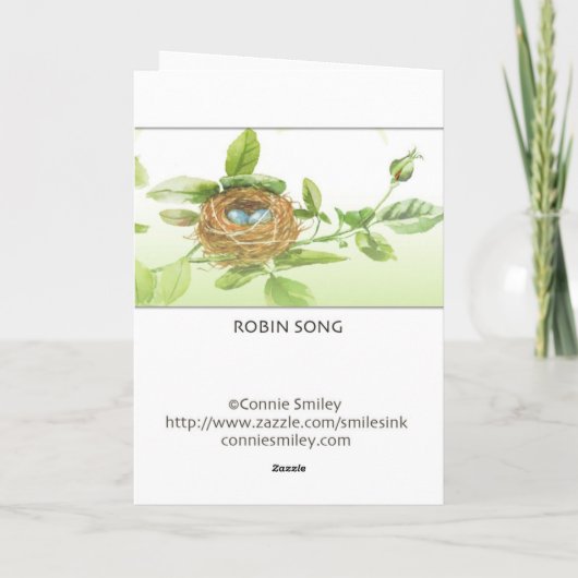 Robin-Lied-Geburtstag Karte (Rückseite)