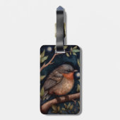 Robin Luggage Tag um Mitternacht Gepäckanhänger (Rückseite vertikal)