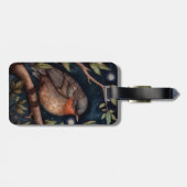 Robin Luggage Tag um Mitternacht Gepäckanhänger (Rückseite horizontal)