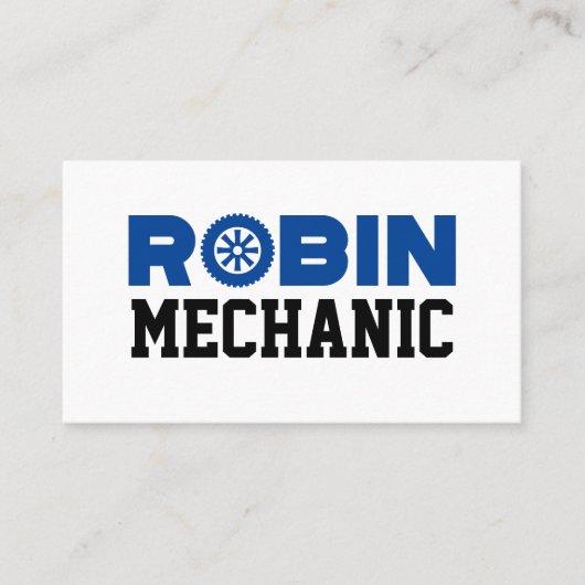 Robin Mechanic Business Card Visitenkarte (Vorderseite)