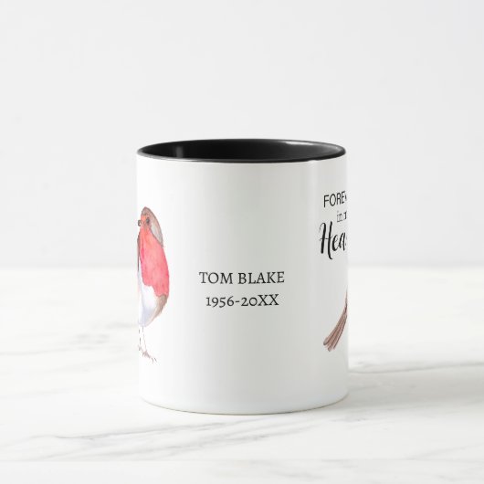 Robin Memorial Mug | “Each Time I See a Robin  Tasse (Zentrum)