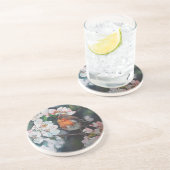 Robin mit Kirschblüte Getränkeuntersetzer (Seite)