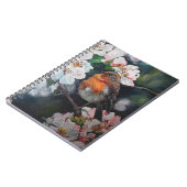 Robin mit Kirschblüte Notizblock (Linke Seite)