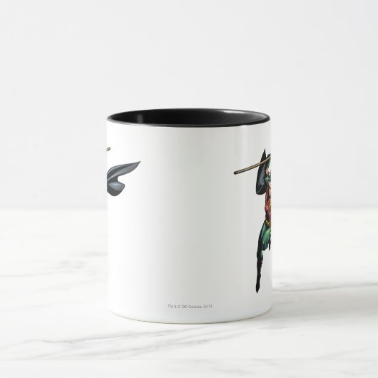 Robin mit Personal - Sprung Tasse (Zentrum)