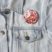 Robin mit roten Berries Button (Beispiel)
