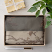 Robin mit weichen pastellfarbenen Blume decoupage Seidenpapier (Geschenk)