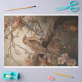 Robin mit weichen pastellfarbenen Blume decoupage Seidenpapier (Basteln)