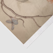 Robin mit weichen pastellfarbenen Blume decoupage Seidenpapier (Ausschnitt)