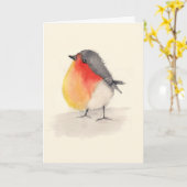 Robin-Muttertagskarte Karte (Gelbe Blume)