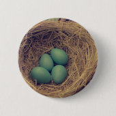 Robin Nest and Eggs Button (Vorderseite)
