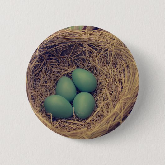 Robin Nest and Eggs Button (Vorderseite)