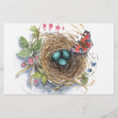 Robin Nest Briefpapier (Vorderseite)